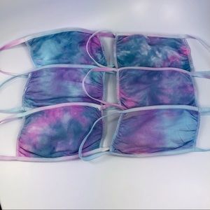 Washable Purple And Blue Tie Dye Face Mask